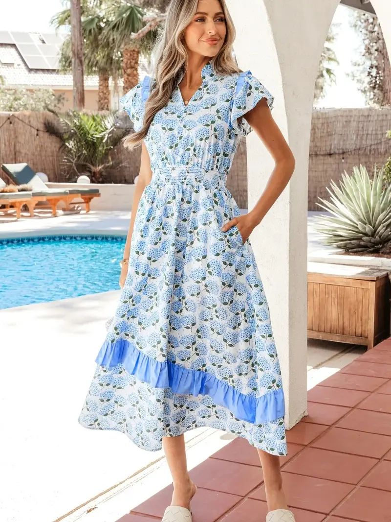 vacation blue dress On Vacation Halter Mini Dress Aqua Blue main image 0
