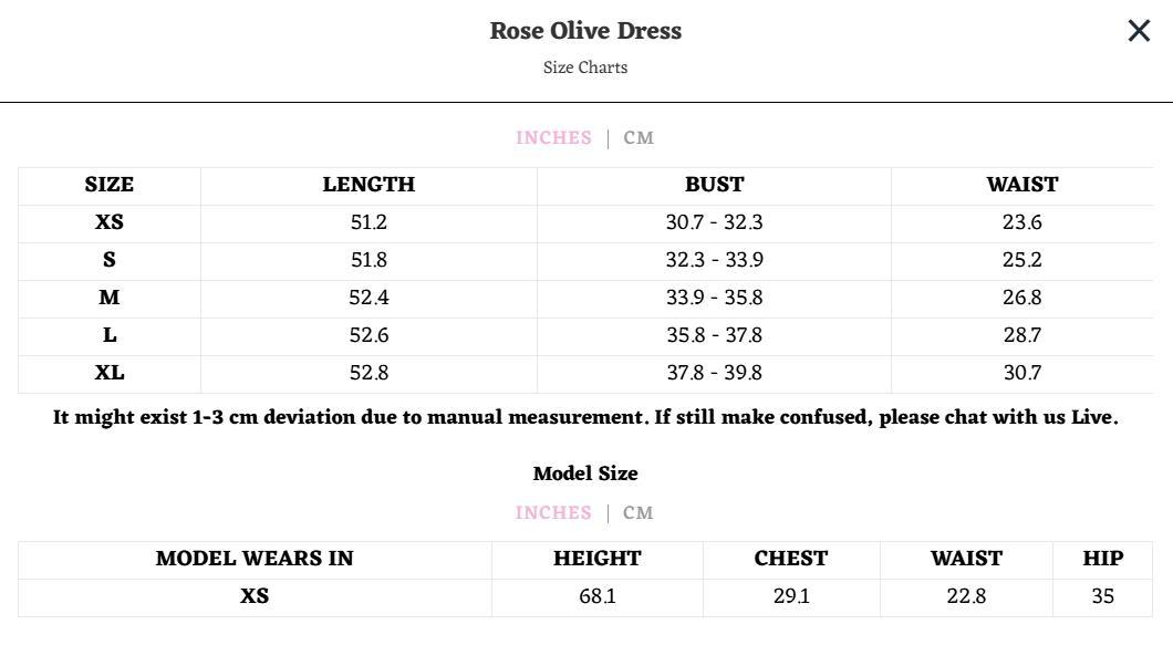 Rose Olive Dress Elegant Formal Style