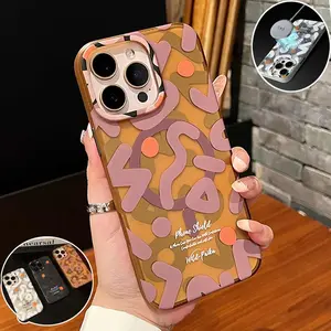 Abstract Pattern Phone Case, Casing, Magnetic Drop-proof Protective Case, Full Coverage Shockproof Phone Protective Cover for iPhone 11 12 13 14 15 16 Pro Max