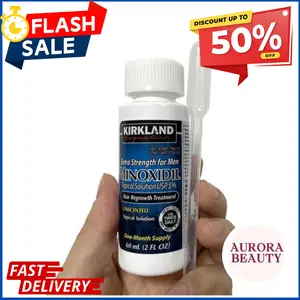 1 MONTH KIRKLAND MINOXIDIL 5% MENS EXTRA STRENGTH HAIR LOSS REGROWTH SOLUTION Hair Care Comfort beard  oil