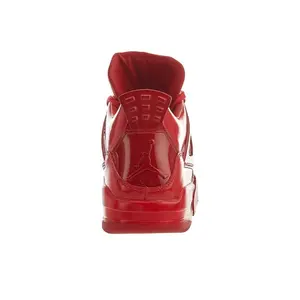 Full Mirror Red Patent Leather Hollow Mesh Stereo Structure Solid Color Shock-Absorbing Thick Sole Versatile Street High-Top Shoes