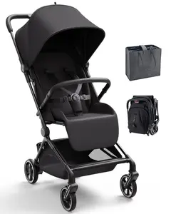 Momcozy TuckGo Lightweight Travel Stroller ST003, One Click Fold for Toddlers 6M-3Y, 33L Bottom Storage, Compact Easier Air Travel, Travel Bag Included, 3-Position Recline, UPF 50+ Canopy, 5-Point Harness