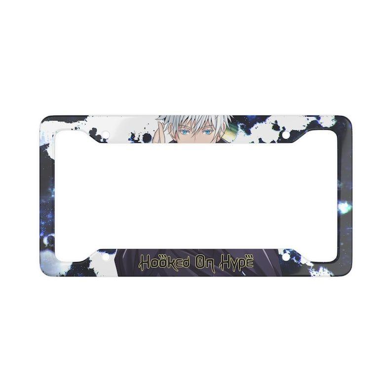 Gojo License Plate Frame, Otaku Car Accessory – Unique Anime Tag Made of High-Quality Metal