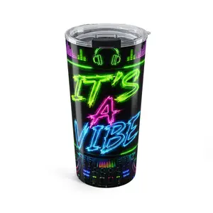 Neon "It’s A Vibe" Graphic Tumbler