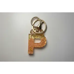 Personalized Pink Acrylic Letter Keychain