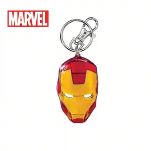 Marvel Officially Licensed Iron Man Head Colored Pewter Keyring, Stylish Keychain Accessory for Fans & Collectors, Bag Charm Festival Gift for Friends & Family