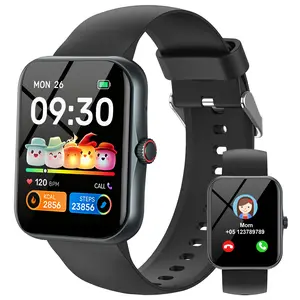 Transformers S80K Kids' Smartwatch 1.8-inch HD Touch Screen Fitness Tracker with Heart Rate Monitor Sleep Tracking IP68 Water Resistance 12/24-hour Format Educational Toys Birthday Gifts for Girls Ages 6-12 Wearable Adjustable Bluetooth Charging Android