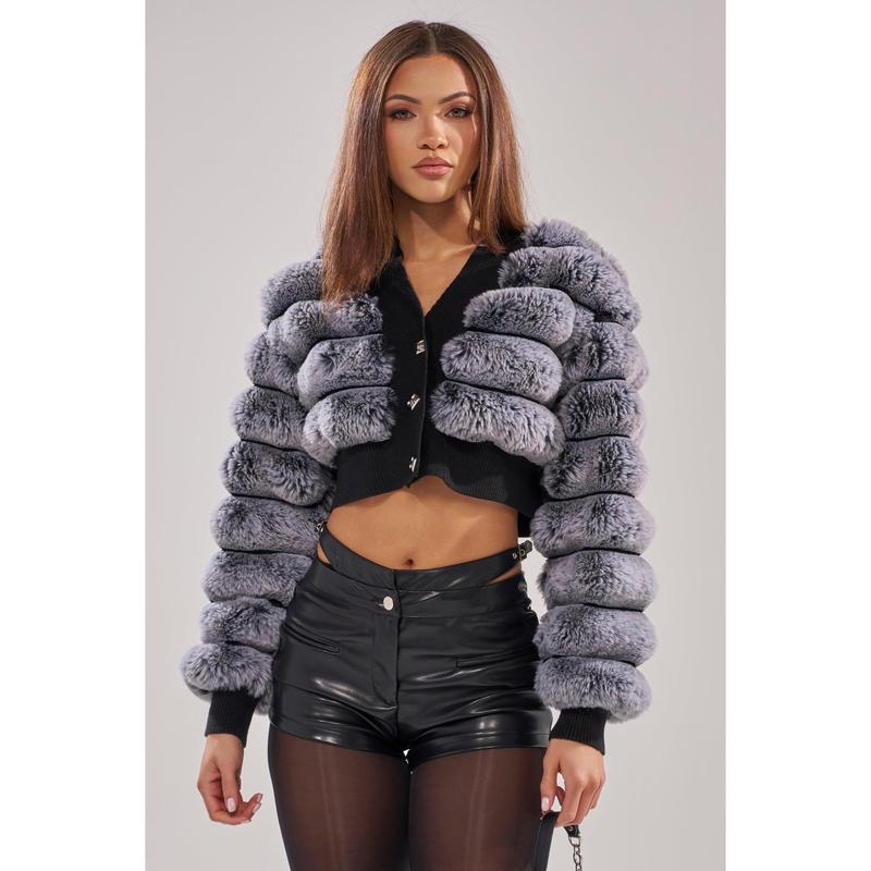 WILD HEART FAUX FUR CARDIGAN