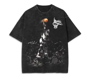 Vintage Anthonyy Edwards Signature T-shirt, 90s Minnesota Basketball Graphic Tee For Men Women, Retro Anthony Dunk Unisex Washed Shirt