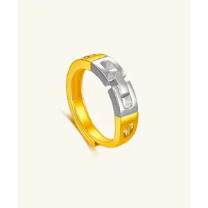24K Gold Lock Ring