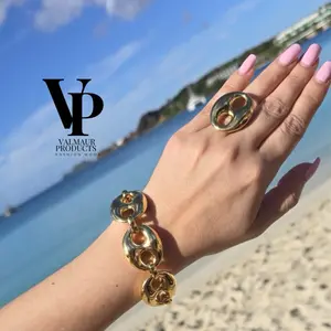 Valmaur Products women’s chunky ring and bracelet material stainless steel