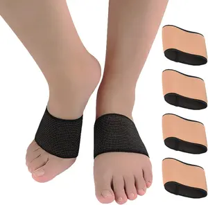 Copper Arch Support Sleeves (4PCS), Plantar Fasciitis Braces for Foot Care, Foot Compression Sleeve for Heel Spurs, Flat & Fallen Arches and High Arch Pain Relief, Arch Support Bands for Women & Men