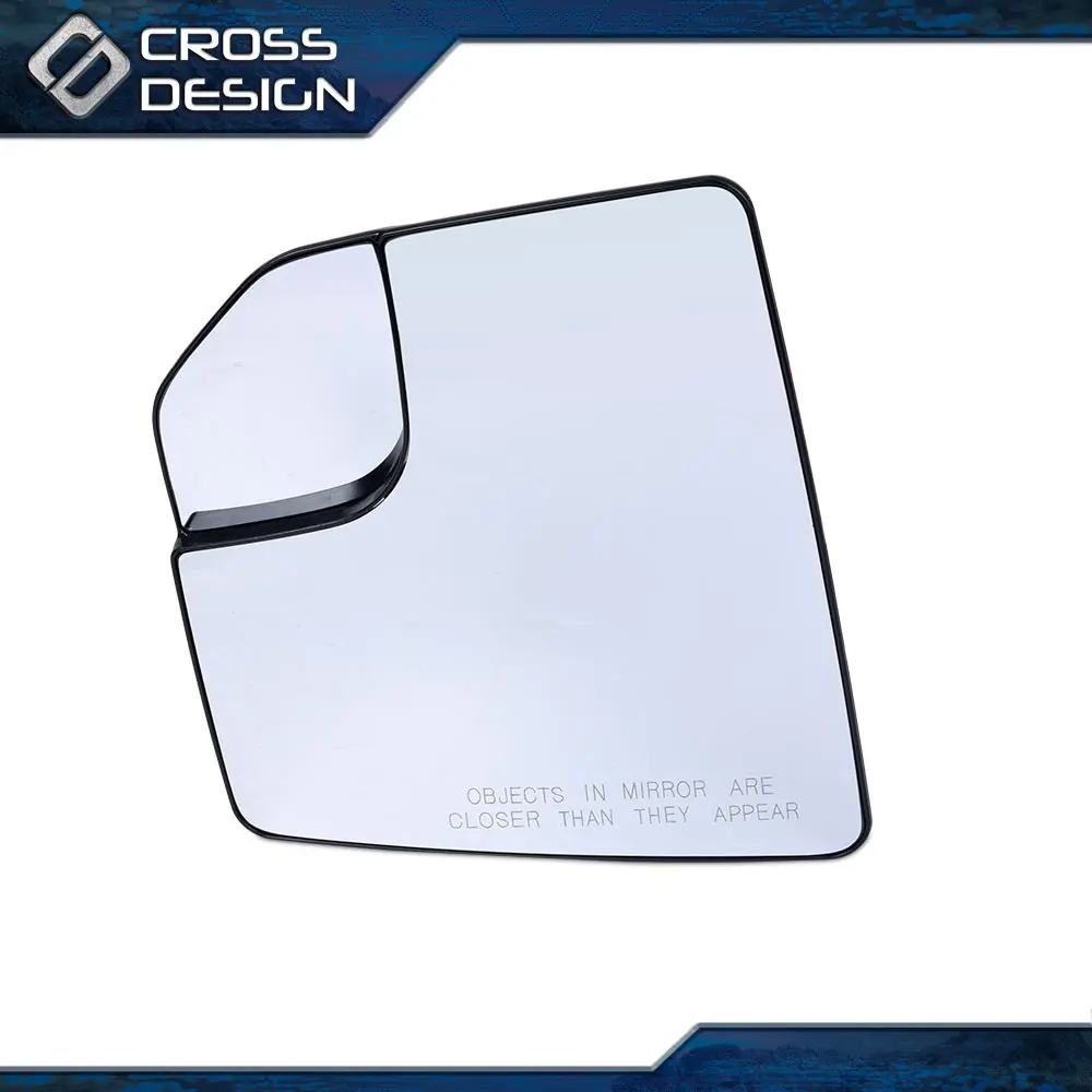 CROSSDESIGN LH (Driver Side) Spotter Replacement Mirror Glass - Left Hand Fit, Glare Reduction, Reflective, Waterproof, Power View Operation, Vehicle Exterior Part, Increases Driver Visibility, Direct Fit for 2015-2020 Ford F150 Pickup Truck