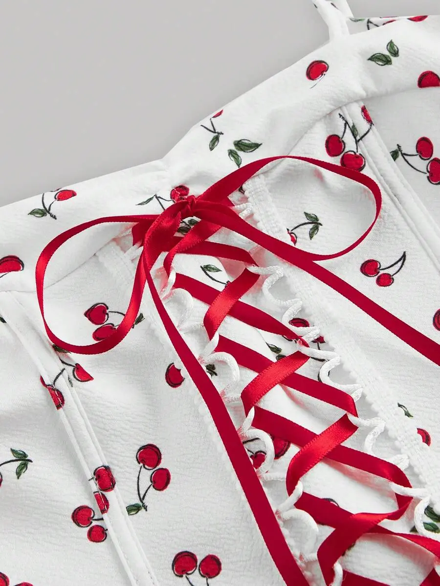 Trendy Cherry Crop Top – Perfect for Brunch & Day Out - TikTok Shop
