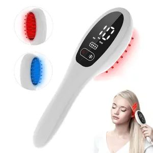 Laser Hair Growth Comb - Professional Medical Grade Lasers for Red Light Hair Growth Treatment Electric  Hand Shank Scalp Massager for Men & Women Fitzpatrick Skin Type Frontal Pattern