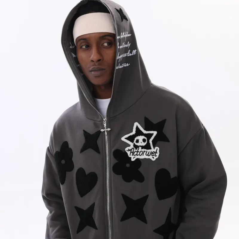 star embroidered hoodie - TikTok Shop