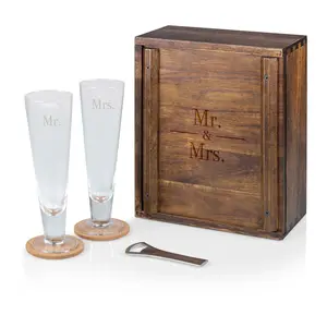 Legacy Mr/Mrs Pilsner Beer Glass Gift Set