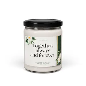 Together Always Forever Candle - Romantic Wedding Gift - Anniversary Keepsake Candle for Couples - Wedding Decor & Gift Idea