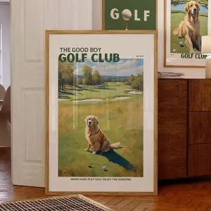 Good Boy Golf Club Golf Print, Gifts for Golfers, Gifts for Dog Lovers, Location Prints Decor Poster