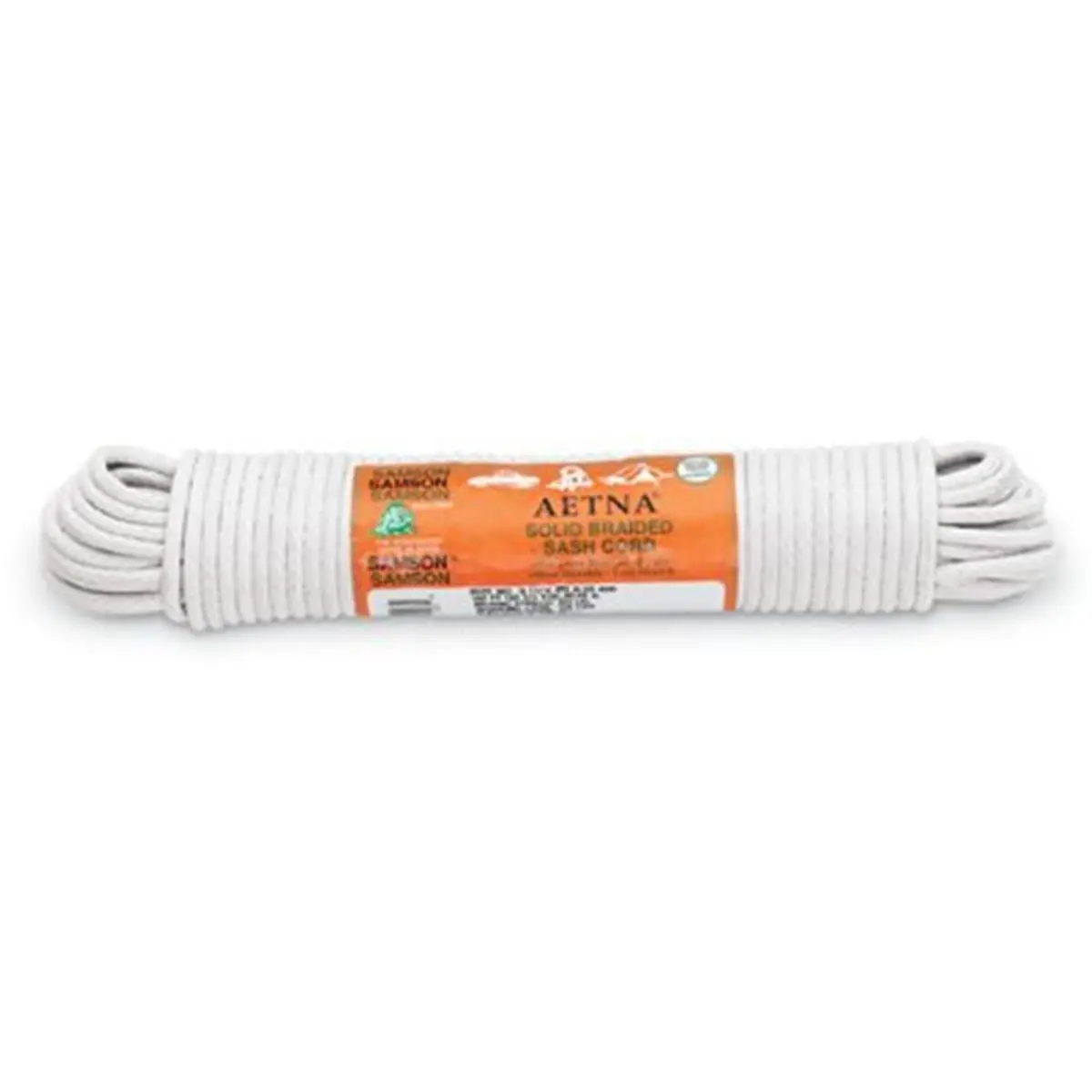212 MAIN Samson Rope 021-060-05 Smooth Braided Rot Resistant 3/16-in x 100-in Cotton Sash Cord