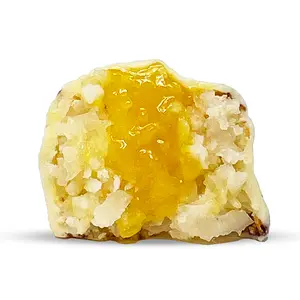 Lemon Burst Maccs Toasted Coconut Dessert Bites with Lemon Curd & Belgian White Chocolate