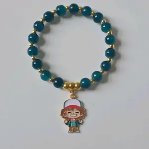 Stranger Things Charm Bracelet - Cartoon Inspired with Gold Accents