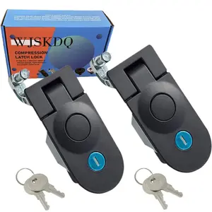 2 Pack Compression Latch Flush Mount Zinc Alloy Adjustable Sealed Large Lever Hand Operated Compression Latches Key Locking