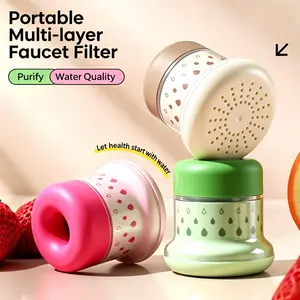 1-Pack Multi-Layer Faucet Water Filter | Splash-Proof Water Filter, Designed for Kitchen Vegetable Washing and Bathrooms—Instantly Purifies Tap Water, an Everyday Essential
