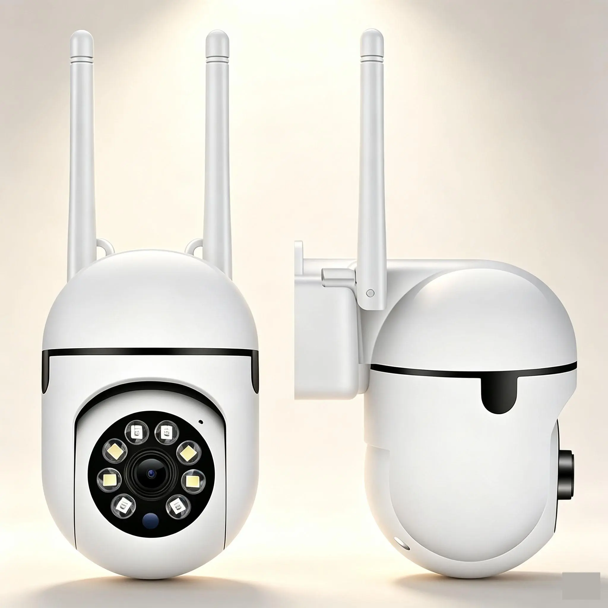 2K Wireless Smart WiFi Security Dome Camera with 360° Pan-Tilt Rotation, 2.4G&5G Dual WiFi Bands, Colorful Full-Color Night Vision, 2-Way Audio, AI Motion Detection, IP66 Waterproof for Home Safety Monitoring (Connection Installation Included)