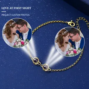 L&M Photo-Customized Projection Jewelry - Personalized Birthday Gift| Custom Couple's Double-Projection Bracelet with  Stylish Design for  stocking stuffer stocking stuffers for women bracelet kitCustom   Interchangeable Christian Silicone Bracelets