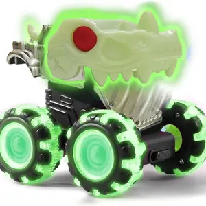 1PC Monster Truck Toy for Kids, Interactive Glowing Car, LED Wheels, Baby Boy Toy, Press-And-Go Dinosaur Truck, Birthday Gift for Boys