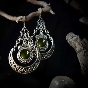 Cross-border Gothic Earrings Devil's Eye Moon Bohemian Earrings Celtic Retro Medieval