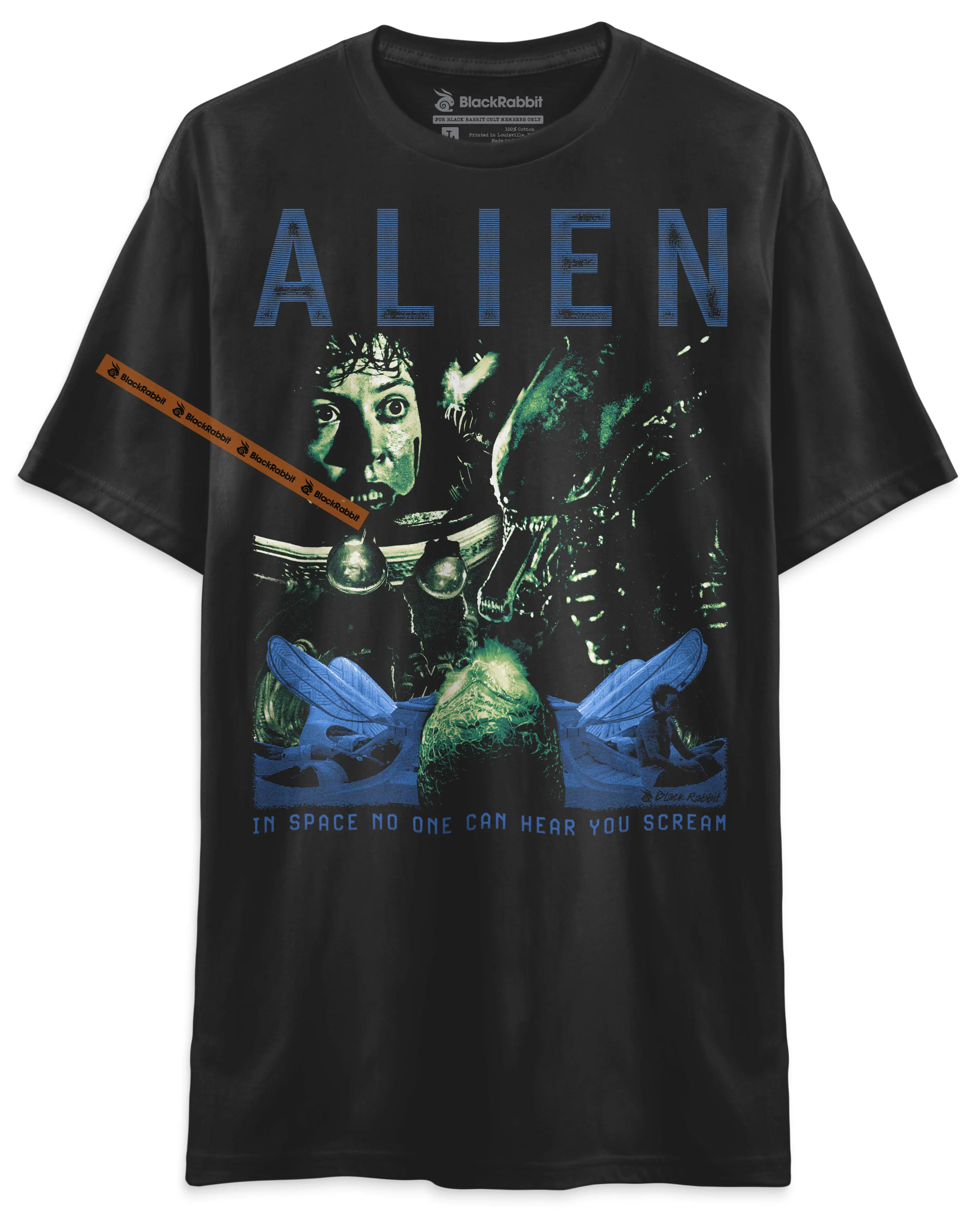 BLACK RABBIT Alien In Space No Once Can Hear You Scream 1979 Retro Sci-Fi Horror Unisex Classic T-Shirt