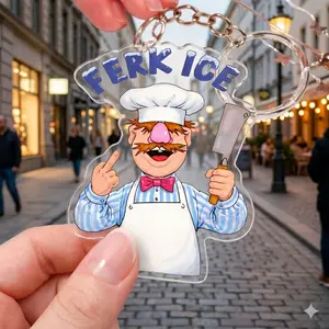 Ferk Ice Keychain, Radicalized By The Rainbow SS Keychain