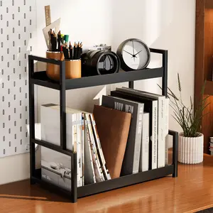 Multifunctional Desktop Organizer Shelf, Student Dormitory Office Bookcase, Multi-Layer Cosmetic Storage Rack, Space-Saving Design