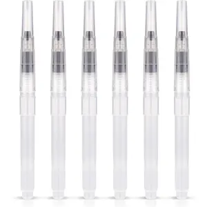 6pcs Pencil Style Envelope Moisteners, Stamp & Letter Sealer with Nylon Brush Head, Envelope Wetter Licker Mailing Moistener Tool for Office Classroom