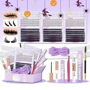 Spiky Manga Lash Kit l Fairy,Sidespike Kit, DIY Eyelash Extension, Waterproof Long Lasting Anime Lash Makeup Cosmetic Fluffy Cluster Lashes