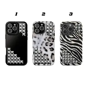 Studded luxe case phone with iPhone 17, 16, 15, 14, 13, 12, 11 Pro Max Cover