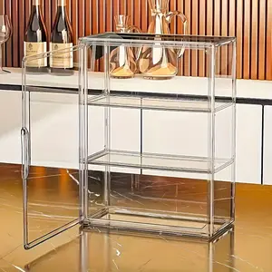 Portable Display Cabinet Storage Rack with Latch Lid, Acrylic Organizer for Cosmetics, Collectibles, Dolls, Toys, Ideal Gift