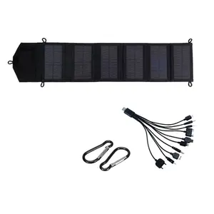 Foldable solar panel at 60% price, 5V USB waterproof portable charger, suitable for charging phones and power banks, designed for outdoor camping