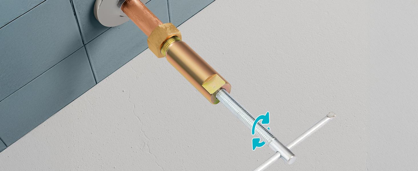 DURATECH Compression Sleeve Puller Tool, Ferrule Puller for 1/2 ” Compression Fittings, Without Damage, Corrosion Resistance, Remove Nut and Ferrule of Pipe in Kitchen, Sinks, and Bathtubs