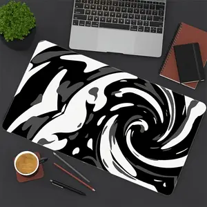 1pc Abstract Swirl Design Mouse Pad, Large 20x40 inches, High-Quality Rubber Material, Non-Slip, Durable, Precision Stitching, HD Color Print, Rectangular Desk Pad for Gaming, Office, Study, Ideal Gift