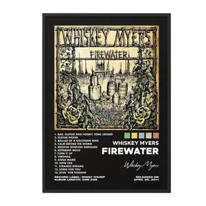 Whiskey Myers - Firewater Album Poster  / Album Cover Poster / Music Gift / Music Wall Decor / Album Art / Gift For Fan