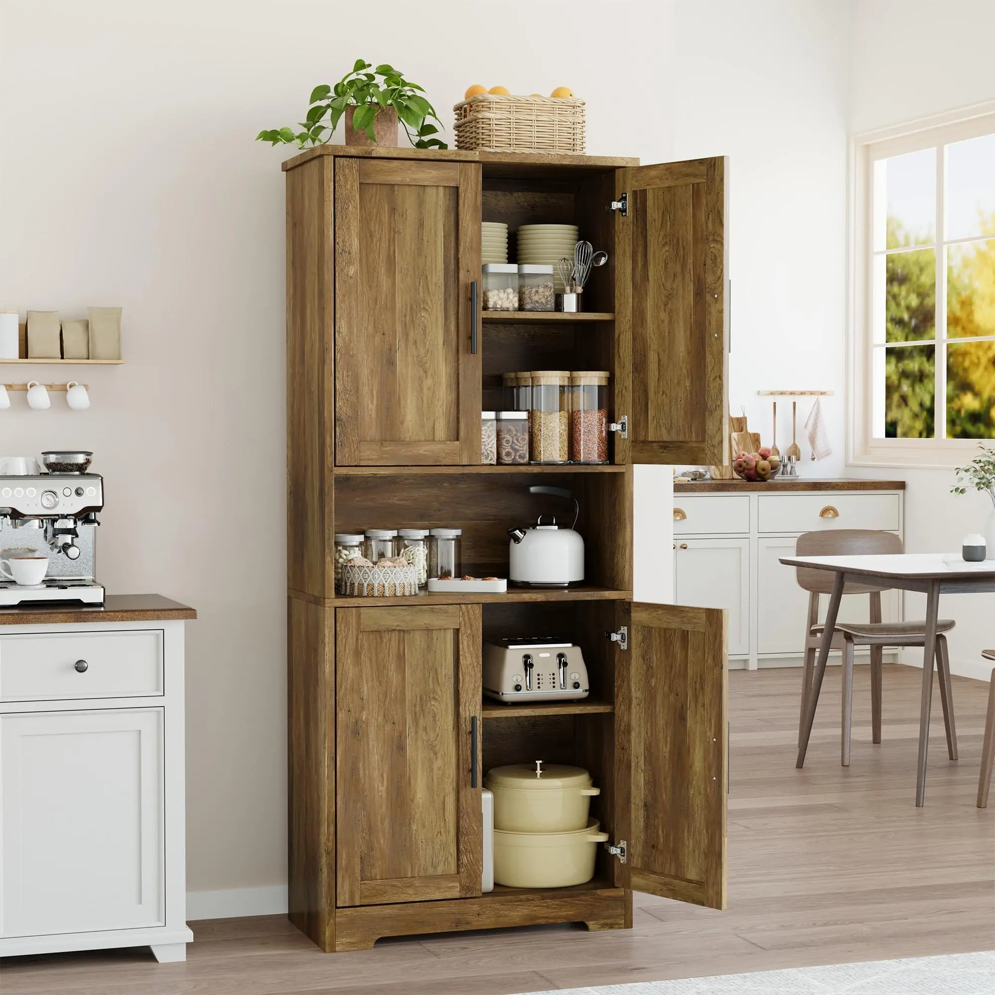 70-inch tall kitchen pantry cabinet, storage cabinet