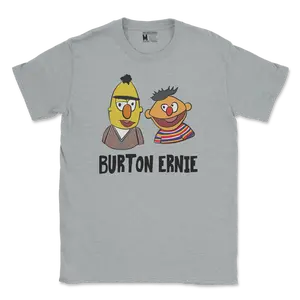Burton Ernie T-Shirt - Casual Crewneck Tee with Cartoon Character Design, Short Sleeve, Available in Various Colors