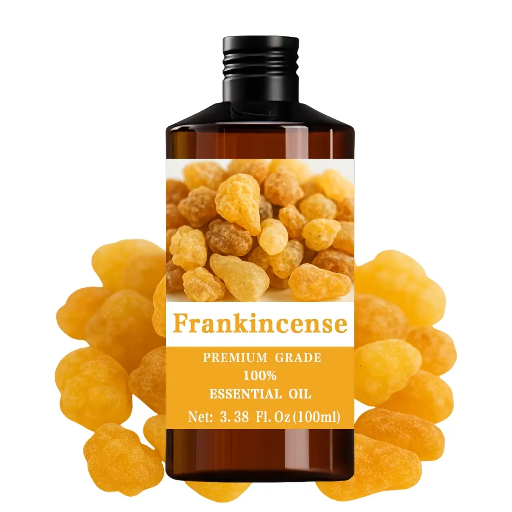 Frankincense Essential Oil 100ML, 100% Pure Care Grade, Hair & Skin Care, Wellness, Therapeutic Massage, Aromatherapy, Diffuser Humidifier, Natural Scent, Long-Lasting Moisturizing, Woody Aromatic Scent