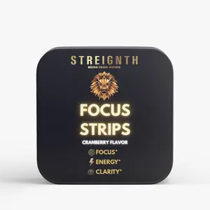 Streignth Focus Strips - 30 Oral Strips, Fast Absorption, Energy & Clarity Boost, No Jitters