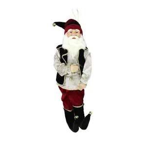 Northlight 22" Black and Red Poseable Whimsical Elf Figurine Northlight 22" Black and Red Poseable Whimsical Elf Figurine