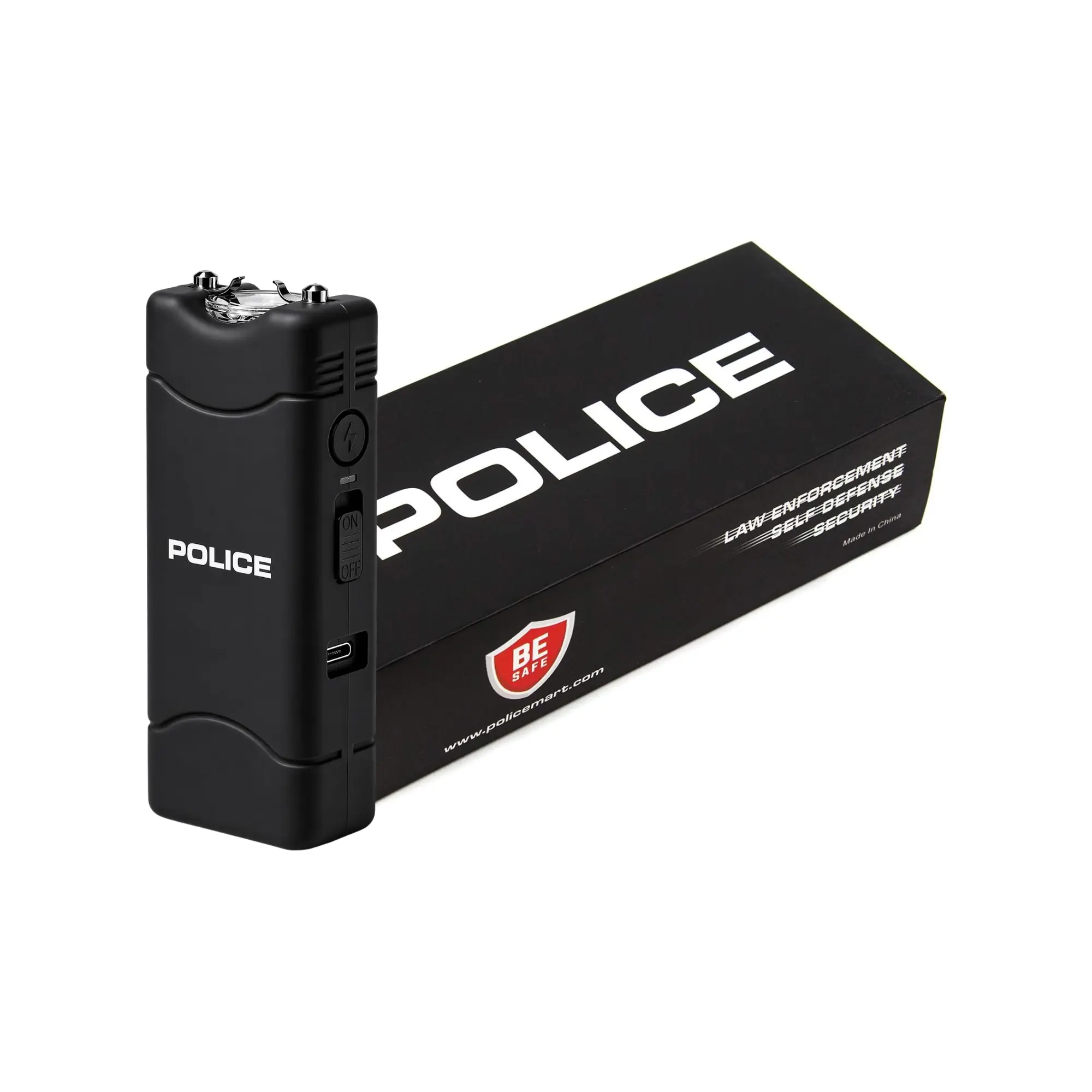 POLICE 801 Rechargeable LED Torch - Compact Black Design, Non-Slip Grip, Included Holster for Camping, Hiking (Sports & Outdoor Lights & Lanterns)