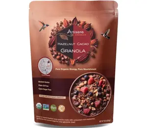 Artisana Organics Hazelnut-Cacao Granola - Gluten-Free, Vegan, Low Glycemic, Organic, Palm Oil-Free, Ancient Grains with Plant-Based Vitamin E, 10 oz